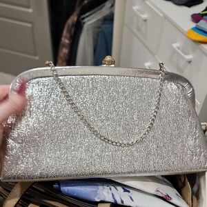 Elegant Silver Clutch Bag